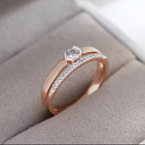 Edles damen ring rosegold - damen,