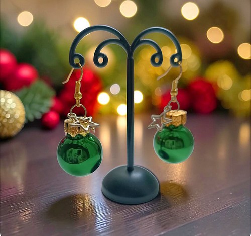 Ohrringe christbaum kugeln - ,
