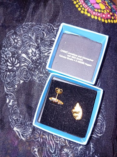 Ohringe einhorn goldfarben - ohringe,